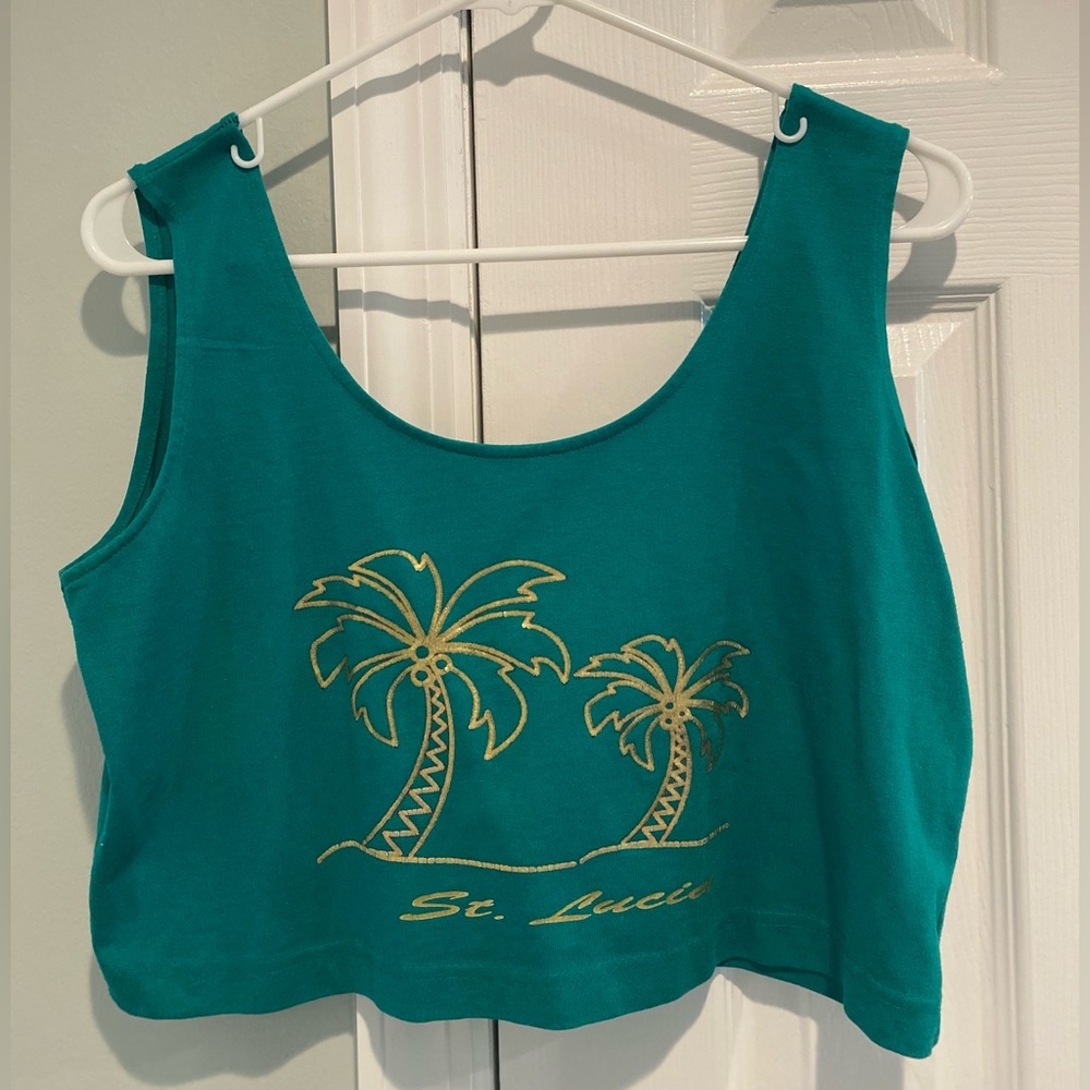 Vintage St. Luccia Crop Top Y2K